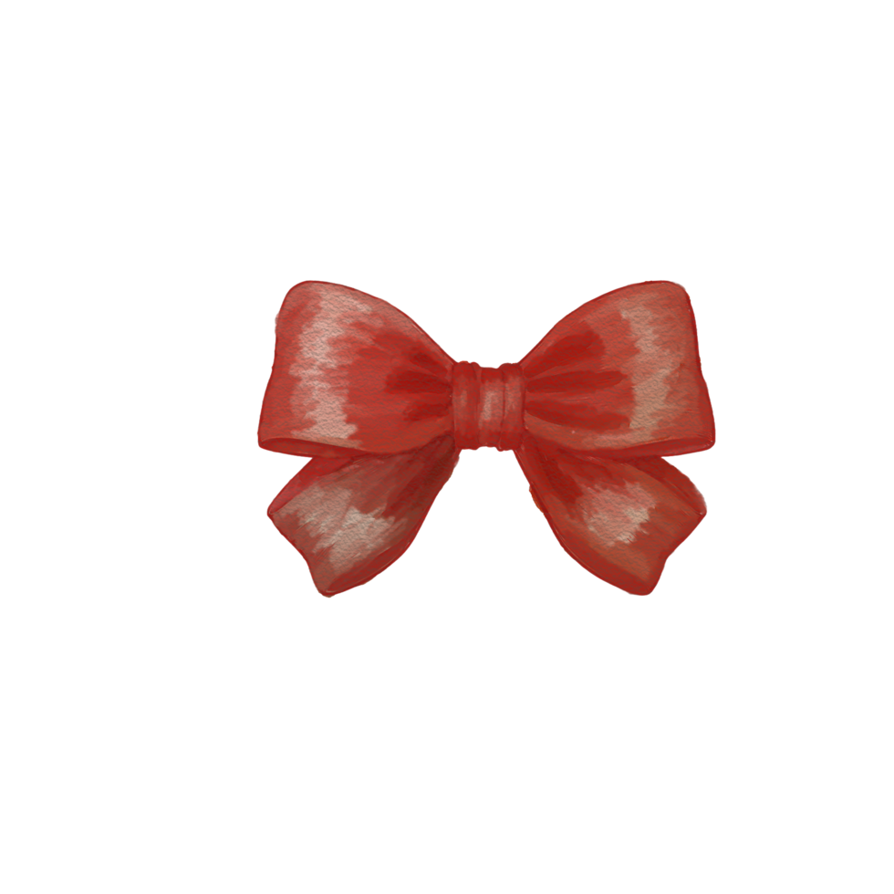 Watercolor red ribbon png