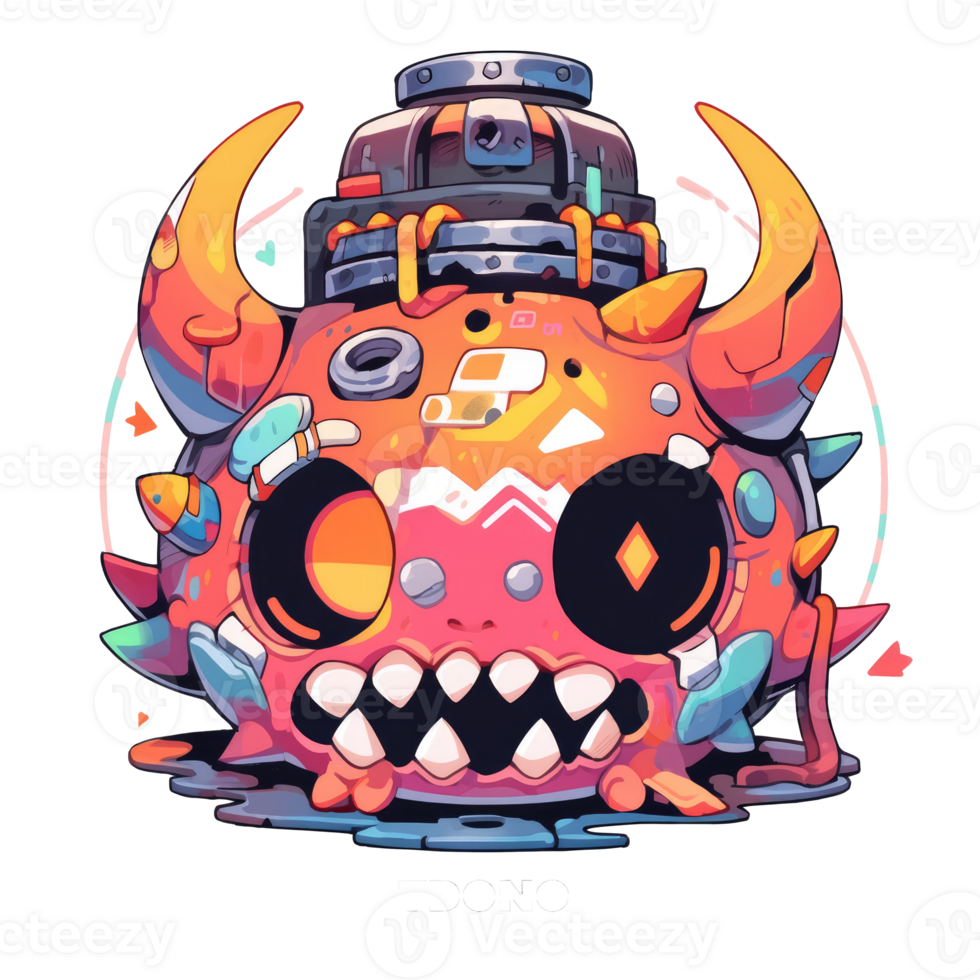 AI generated Dungeon Dweller Delight Monster Character Tee Illustration png