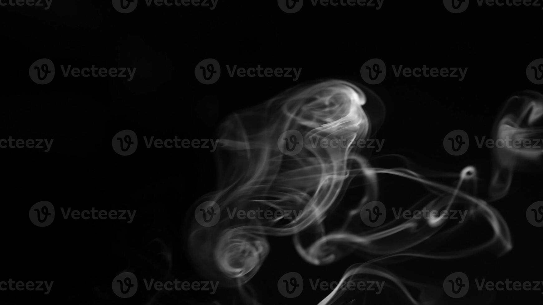 white smoke, vapor , fog cloud on black background for using in composition and overlay photo