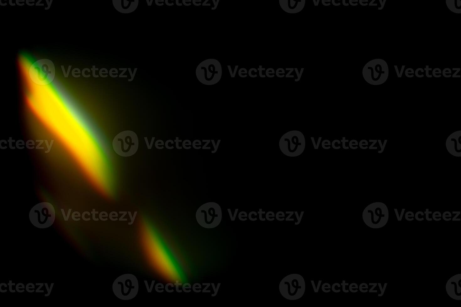 Iridescent highlights on a black background. to overlay and create a bright, sunny and interesting picture photo