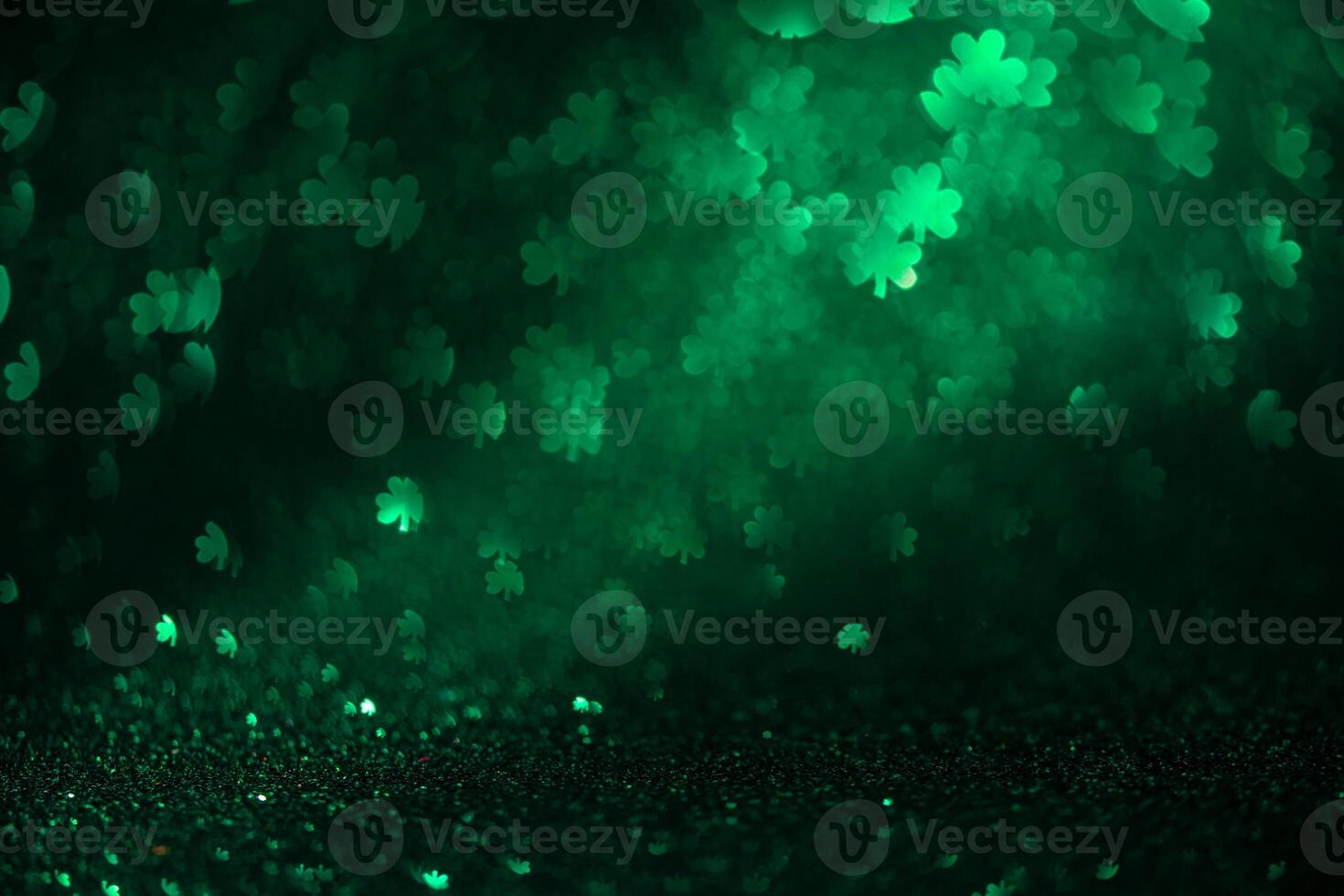 Abstract green background with clover highlights. Spring, summer background, st. Patricks day photo