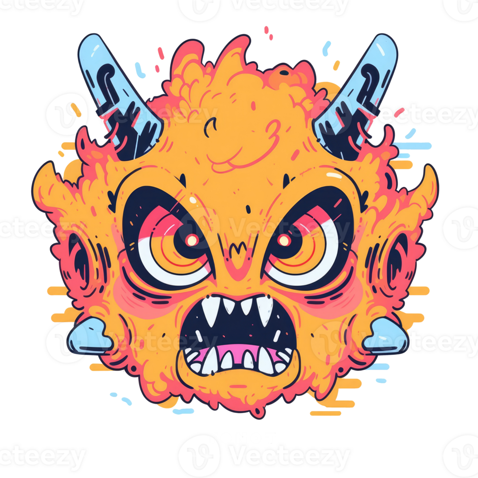 AI generated Cool Monster Illustrations for Shirts png