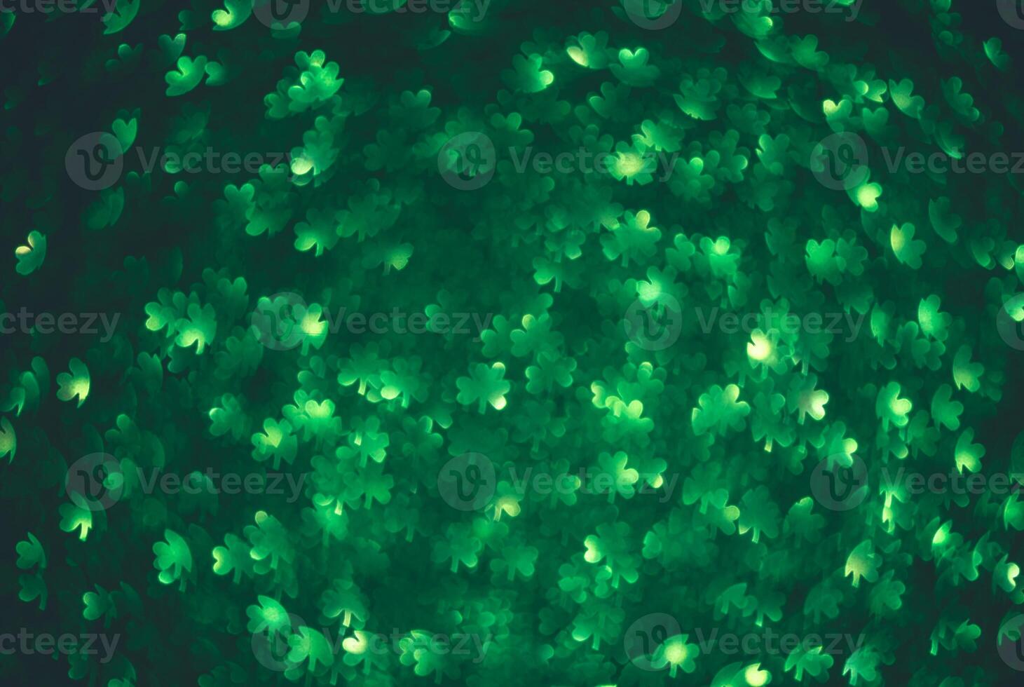 Abstract green background with clover highlights. Spring, summer background, st. Patricks day photo