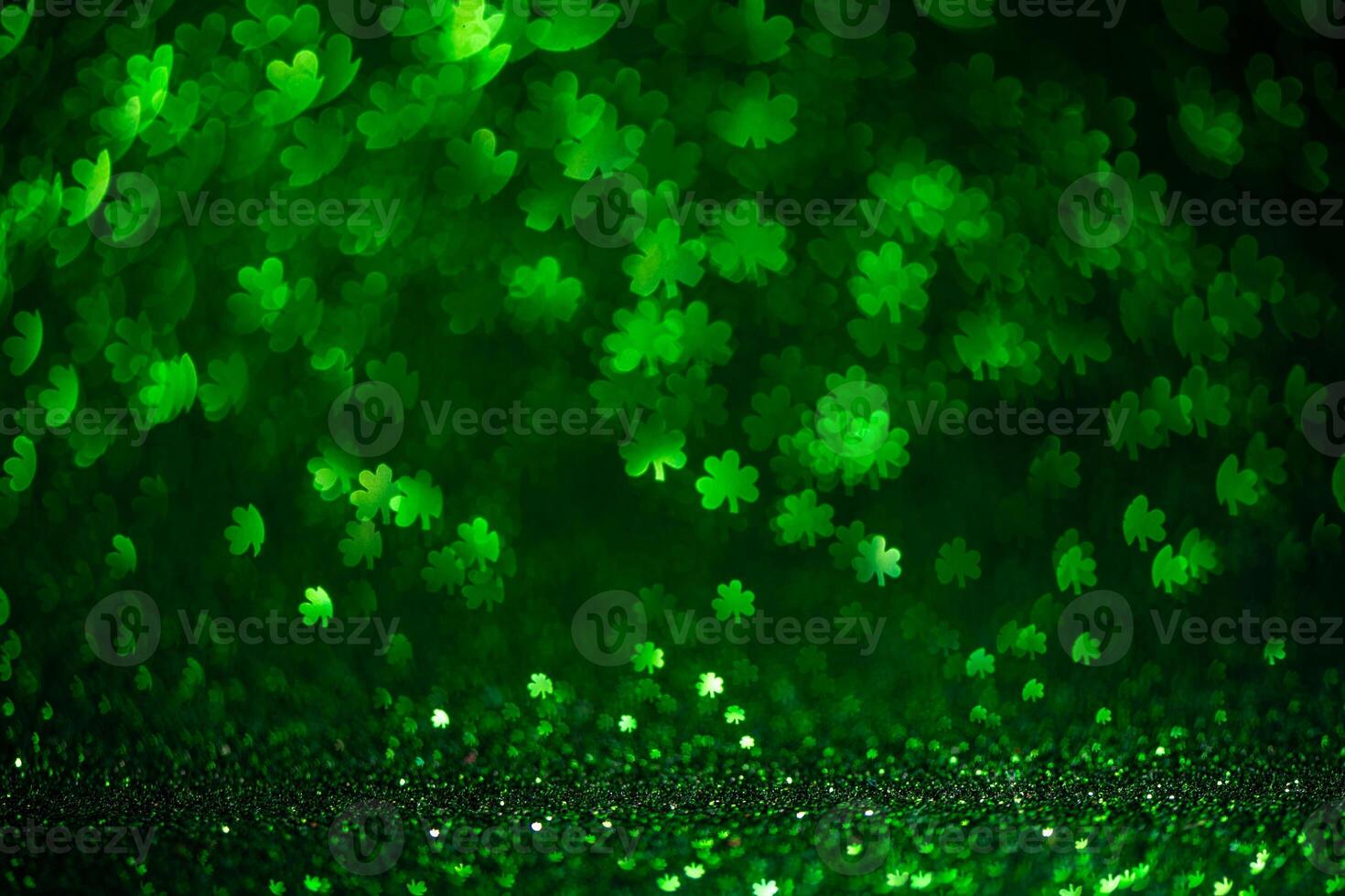 Abstract green background with clover highlights. Spring, summer background, st. Patricks day photo