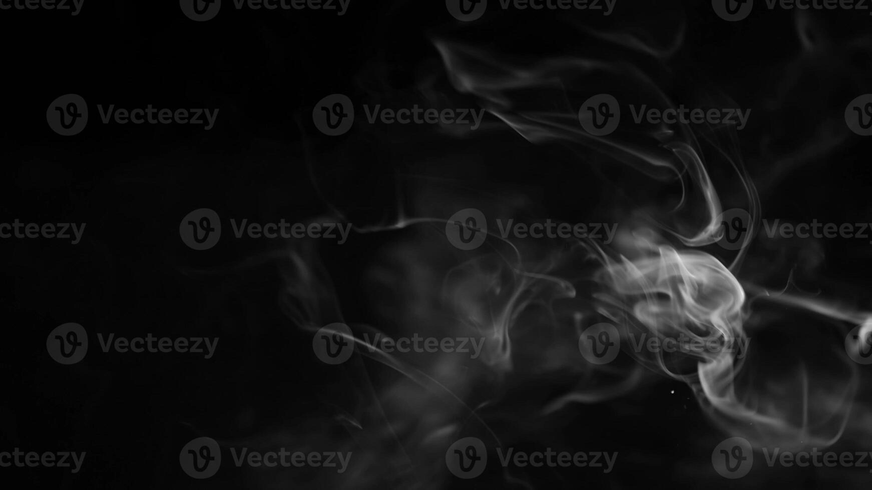 white smoke, vapor , fog cloud on black background for using in composition and overlay photo