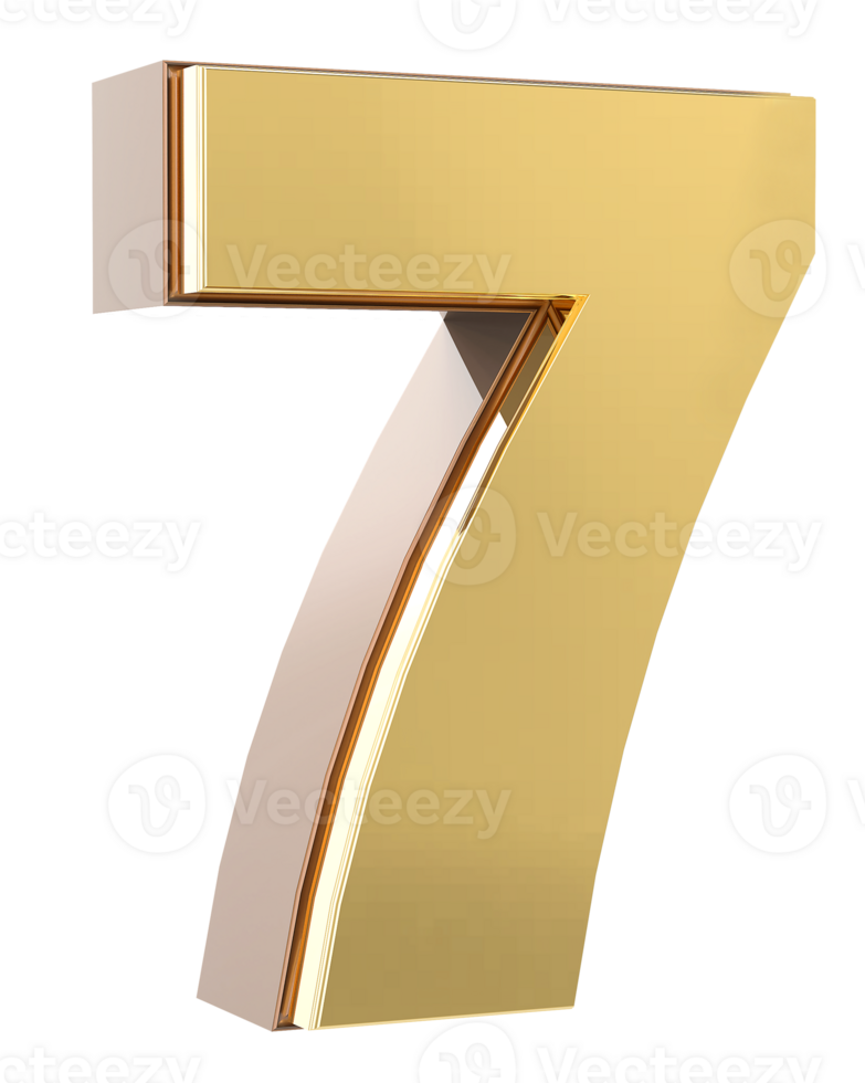 oro número 3d png