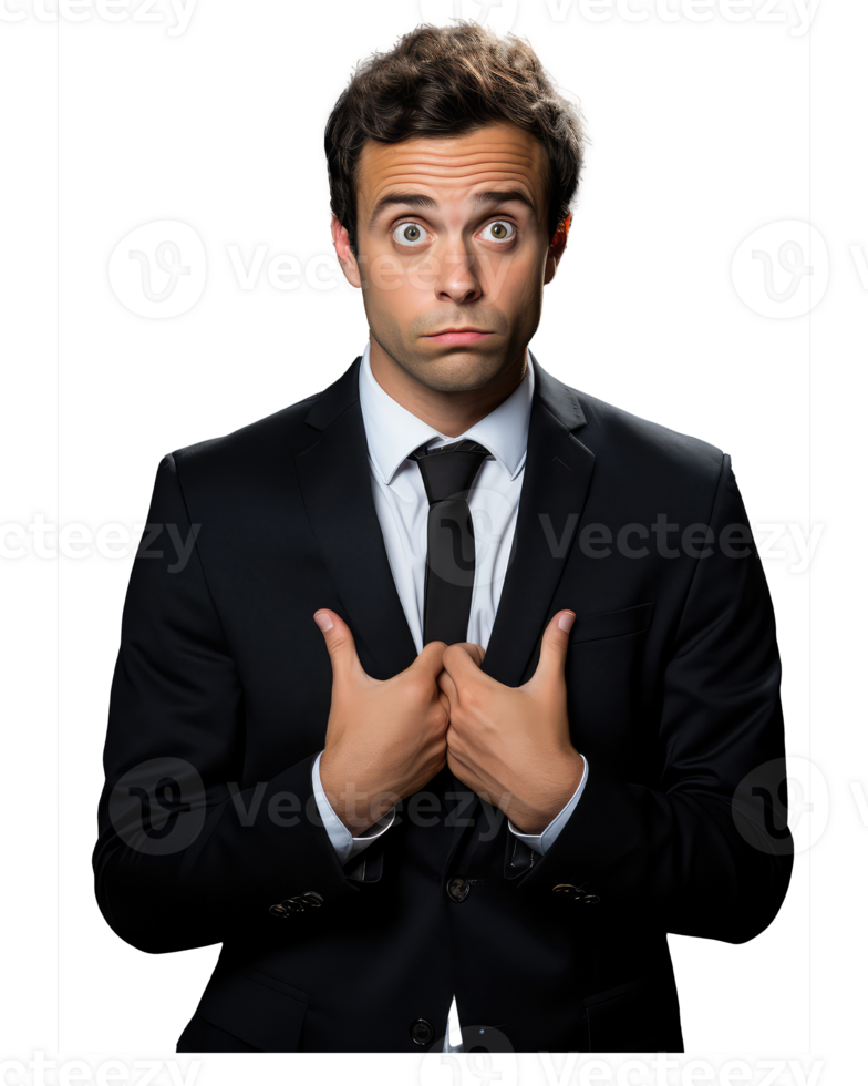 AI generated a man in a suit and tie is making a funny face png