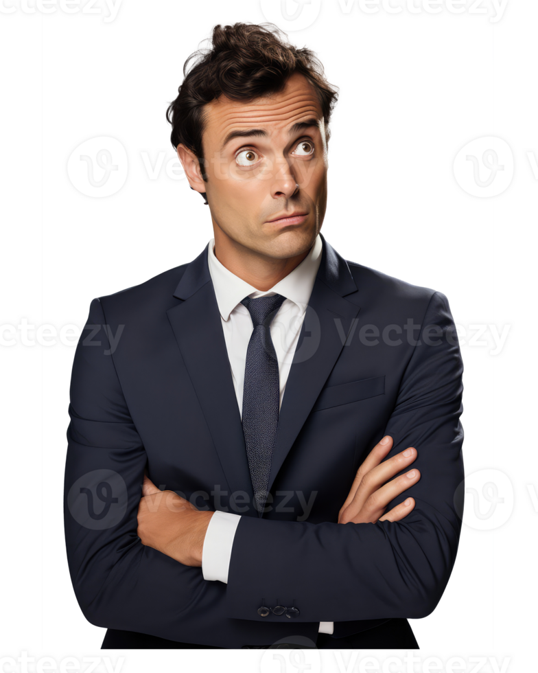 AI generated a man in a suit and tie is looking at the camera png