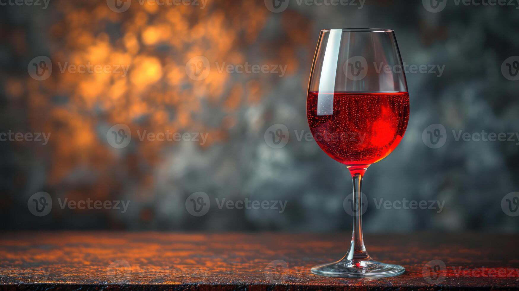 AI generated Red wine in glass on dark background, copy space photo