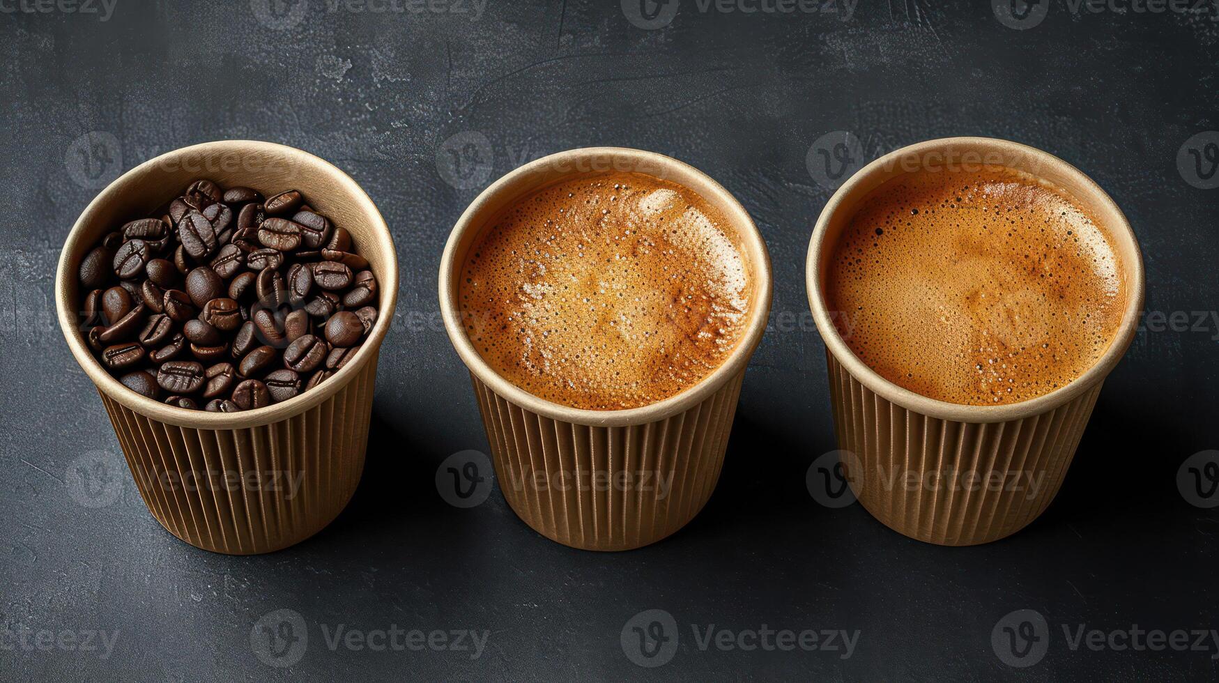 AI generated Set coffee cup isolated , Copy space. photo