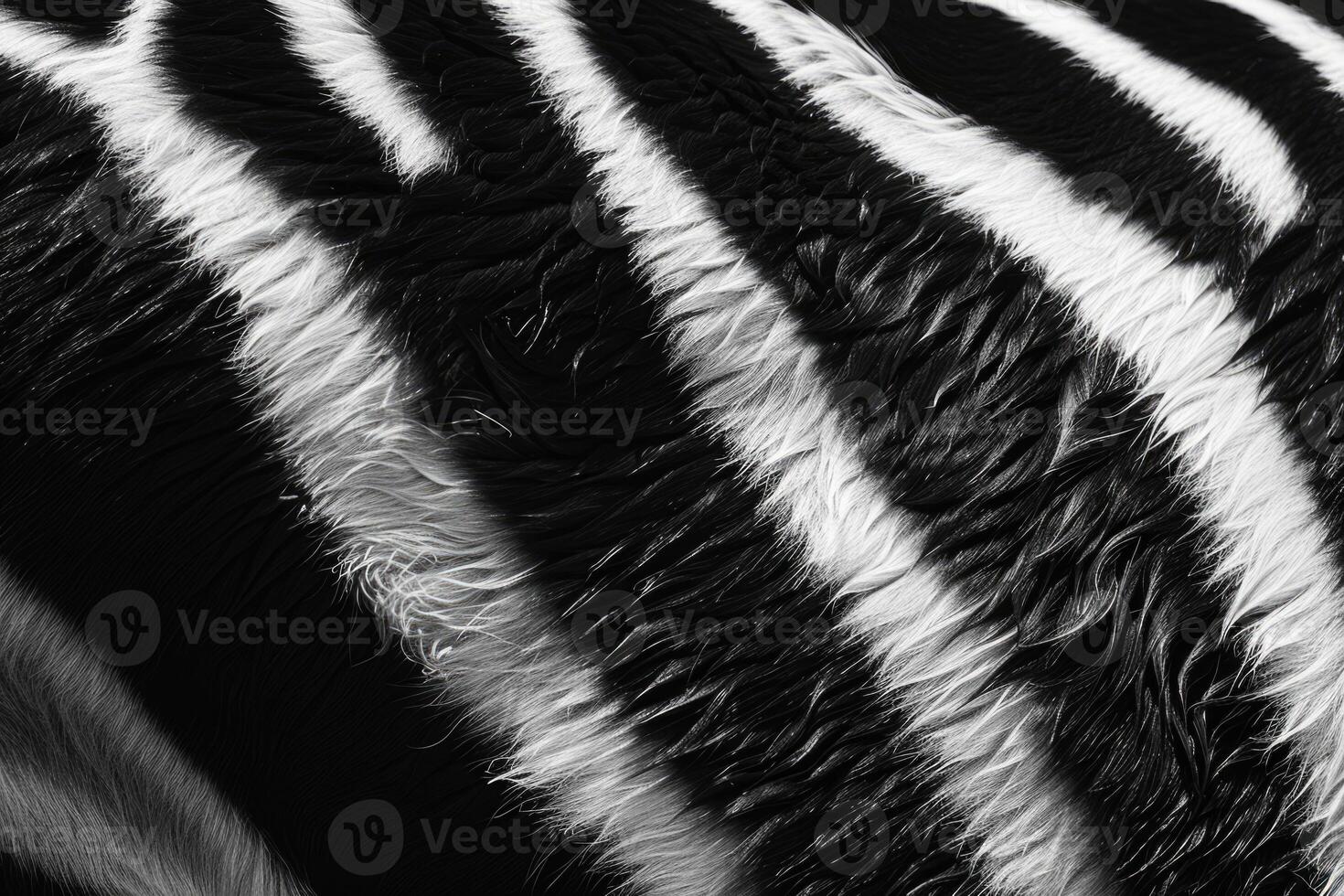 AI generated extreme macro shot of zebra fur photo