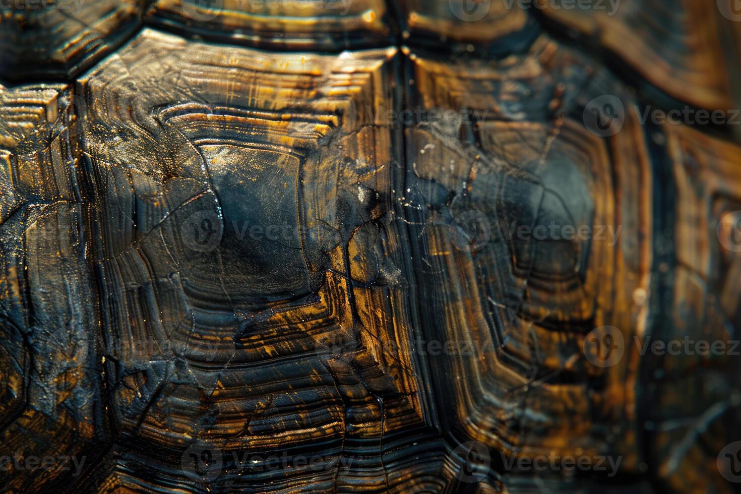 AI generated extreme macro shot of turtle shell photo