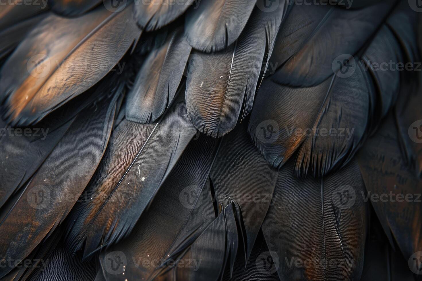 AI generated extreme macro shot of bird feathers photo
