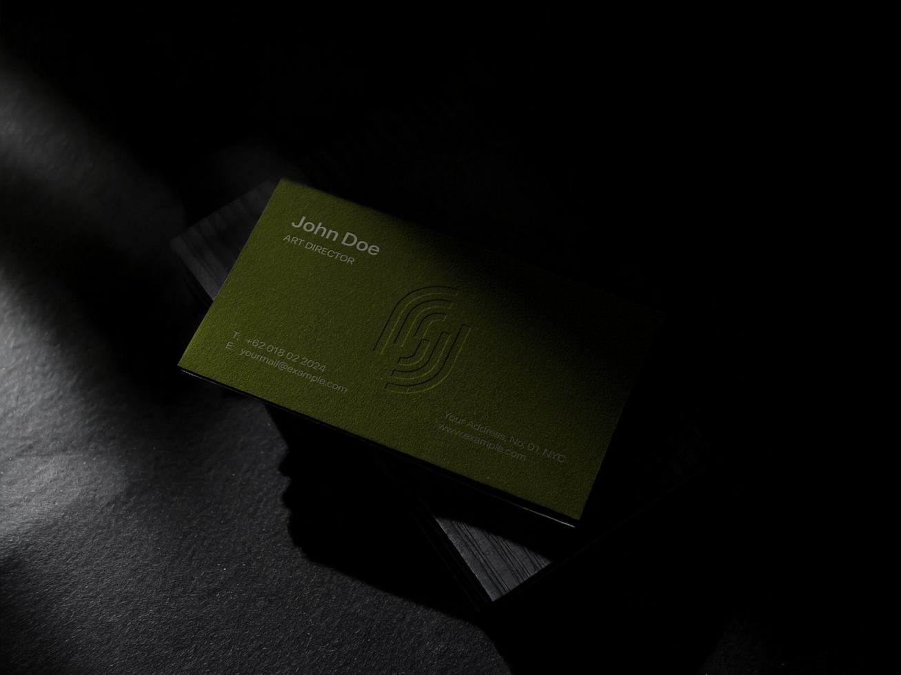 AI generated Editable Business Card Mockup psd