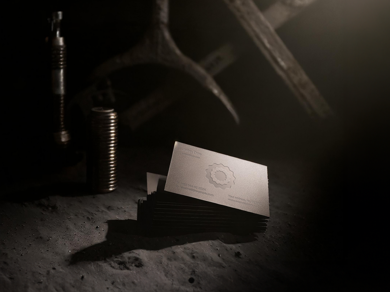 AI generated Editable Business Card Mockup psd
