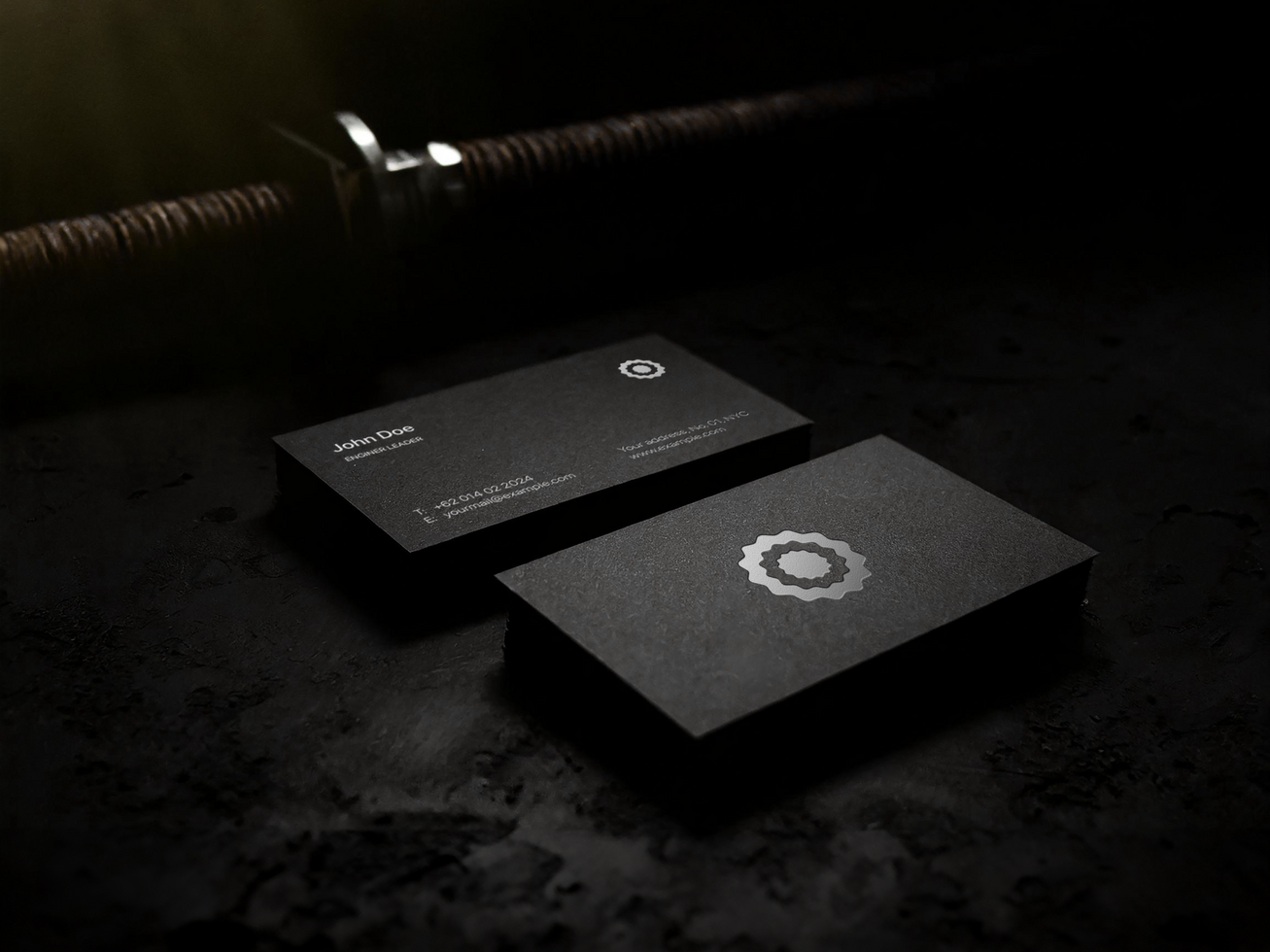 AI generated Editable Business Card Mockup psd