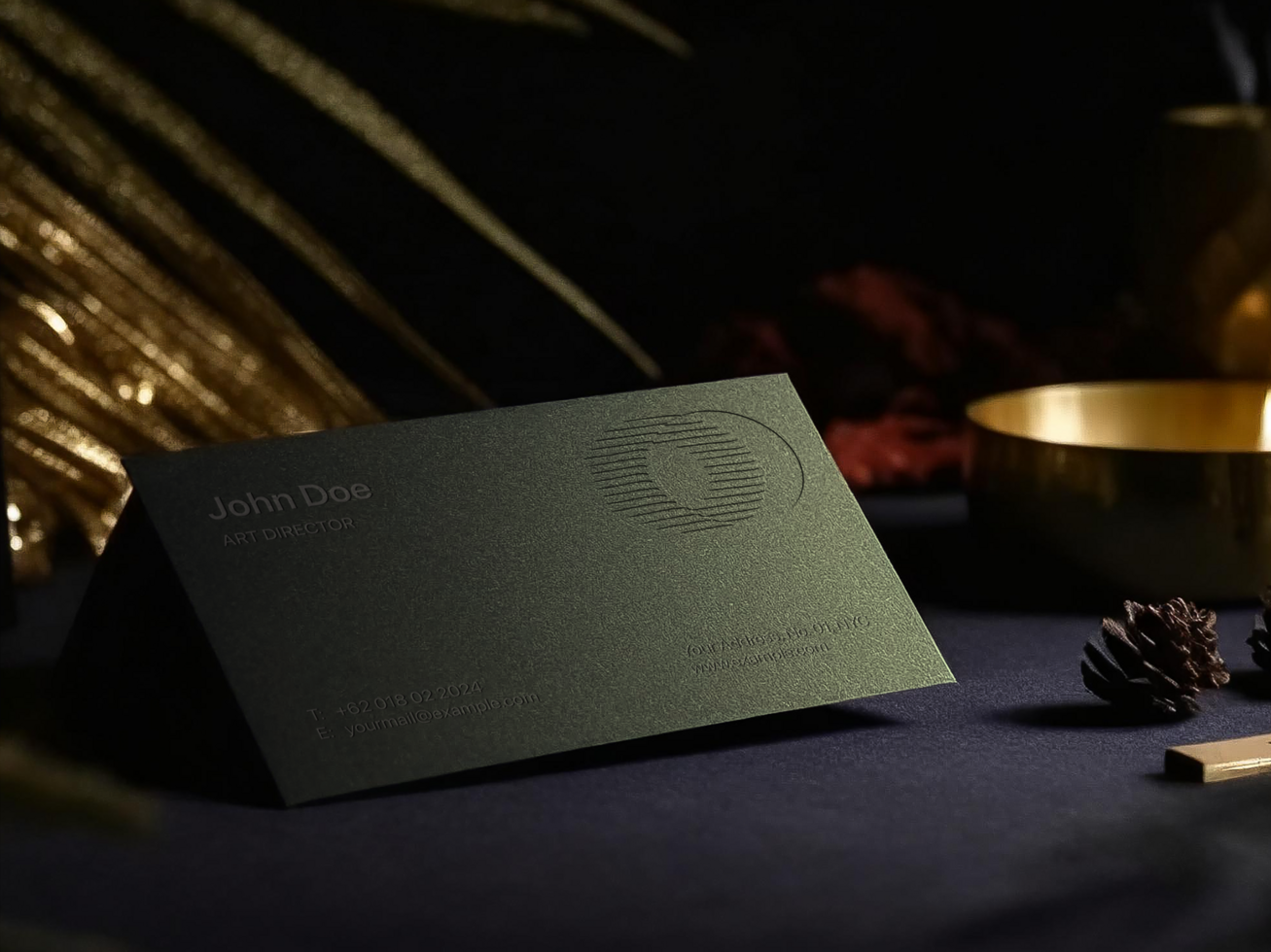AI generated Editable Business Card Mockup psd