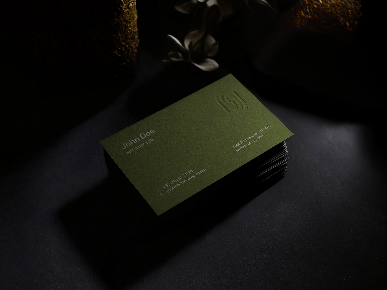 AI generated Editable Business Card Mockup psd