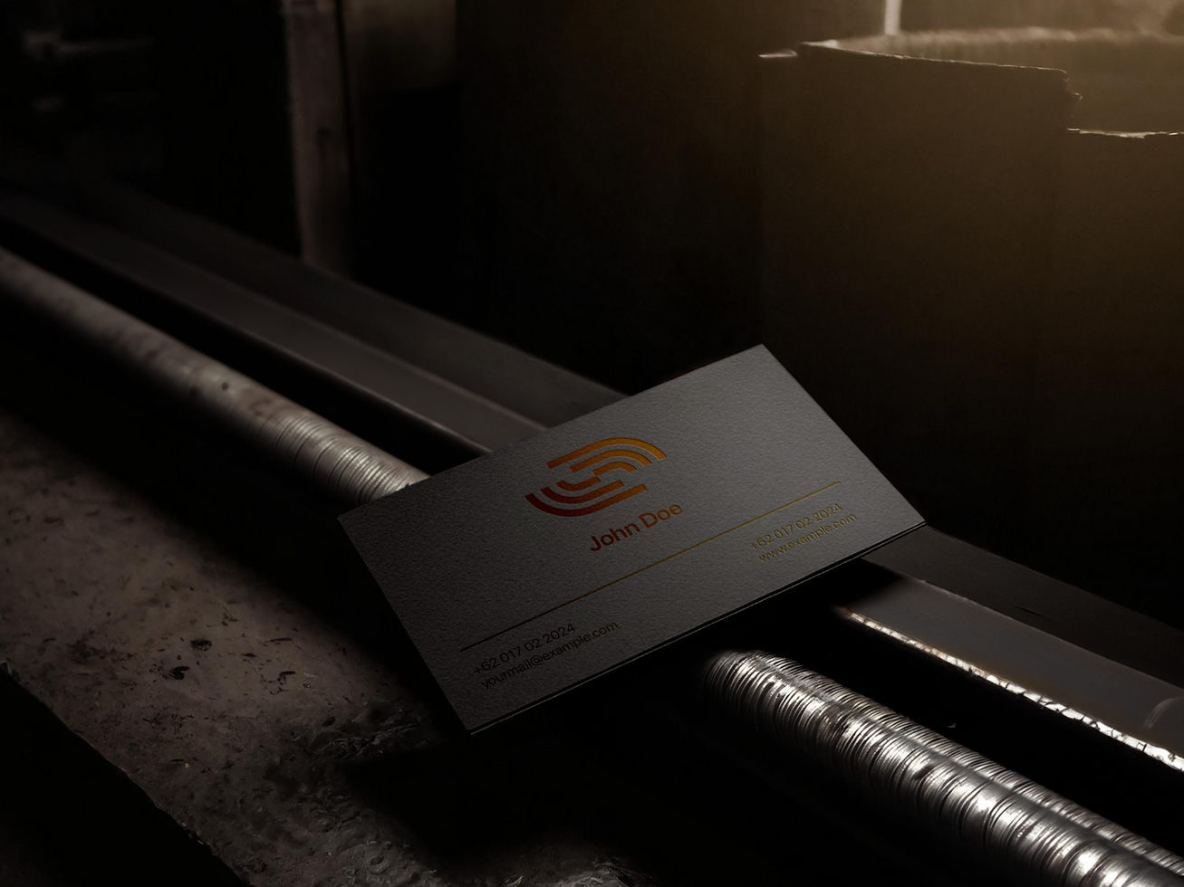 AI generated Editable Foilpress Business Card Mockup psd