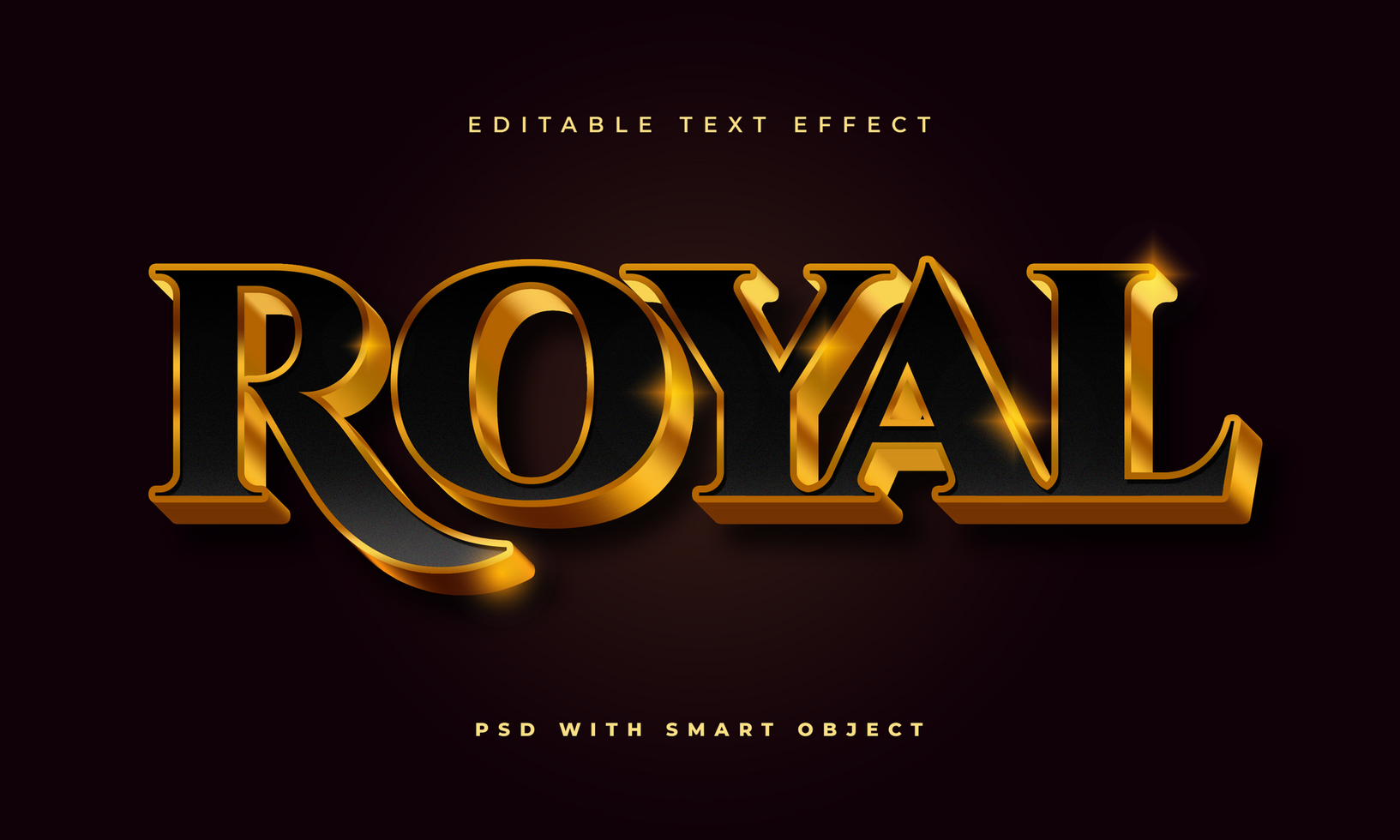 Gold Royal text effect psd