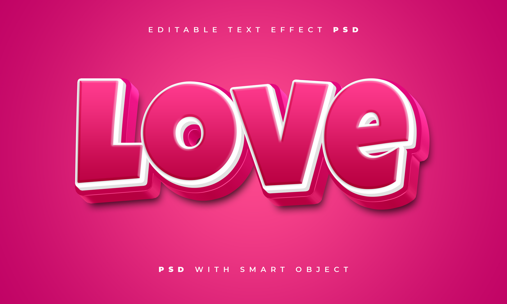 love text effect psd