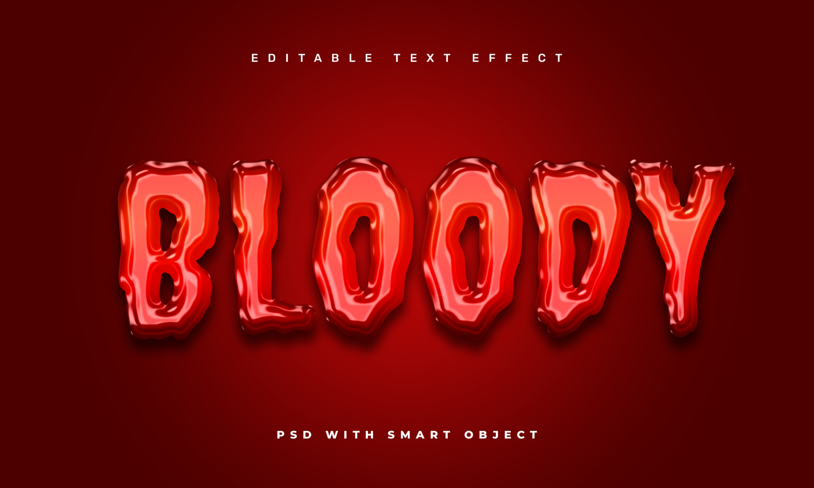 Blut Text bewirken psd