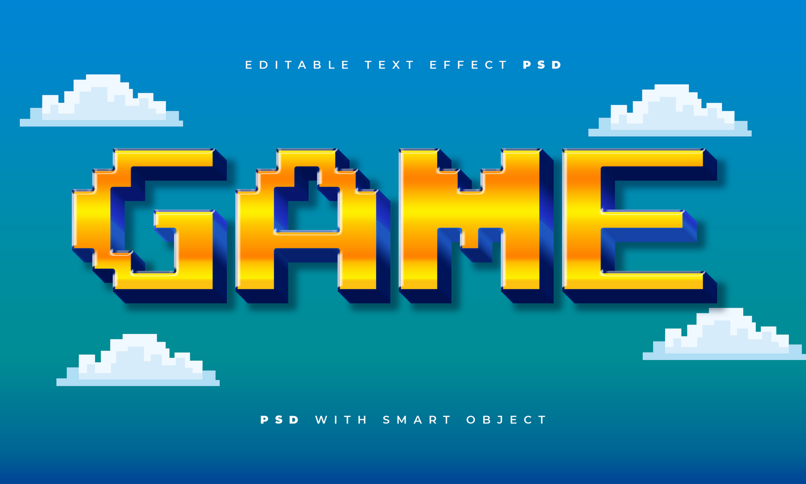 Game text effect psd