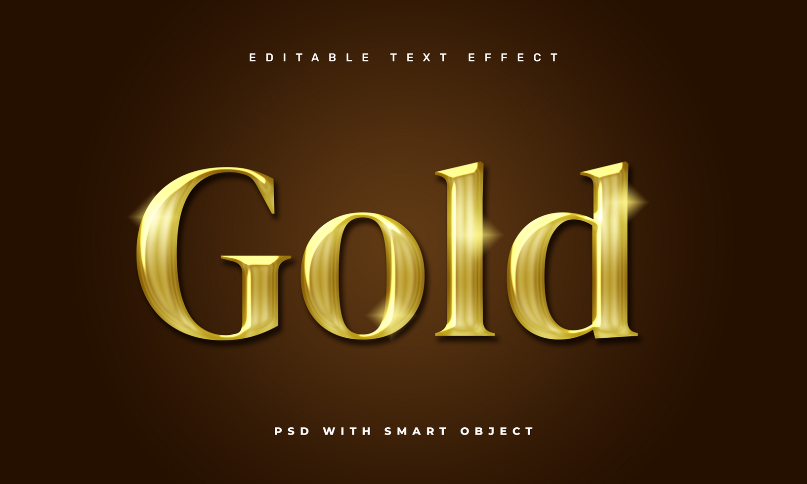 Luxus Gold Text bewirken psd