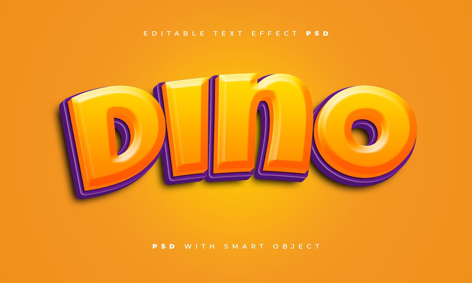 effet de texte dino psd