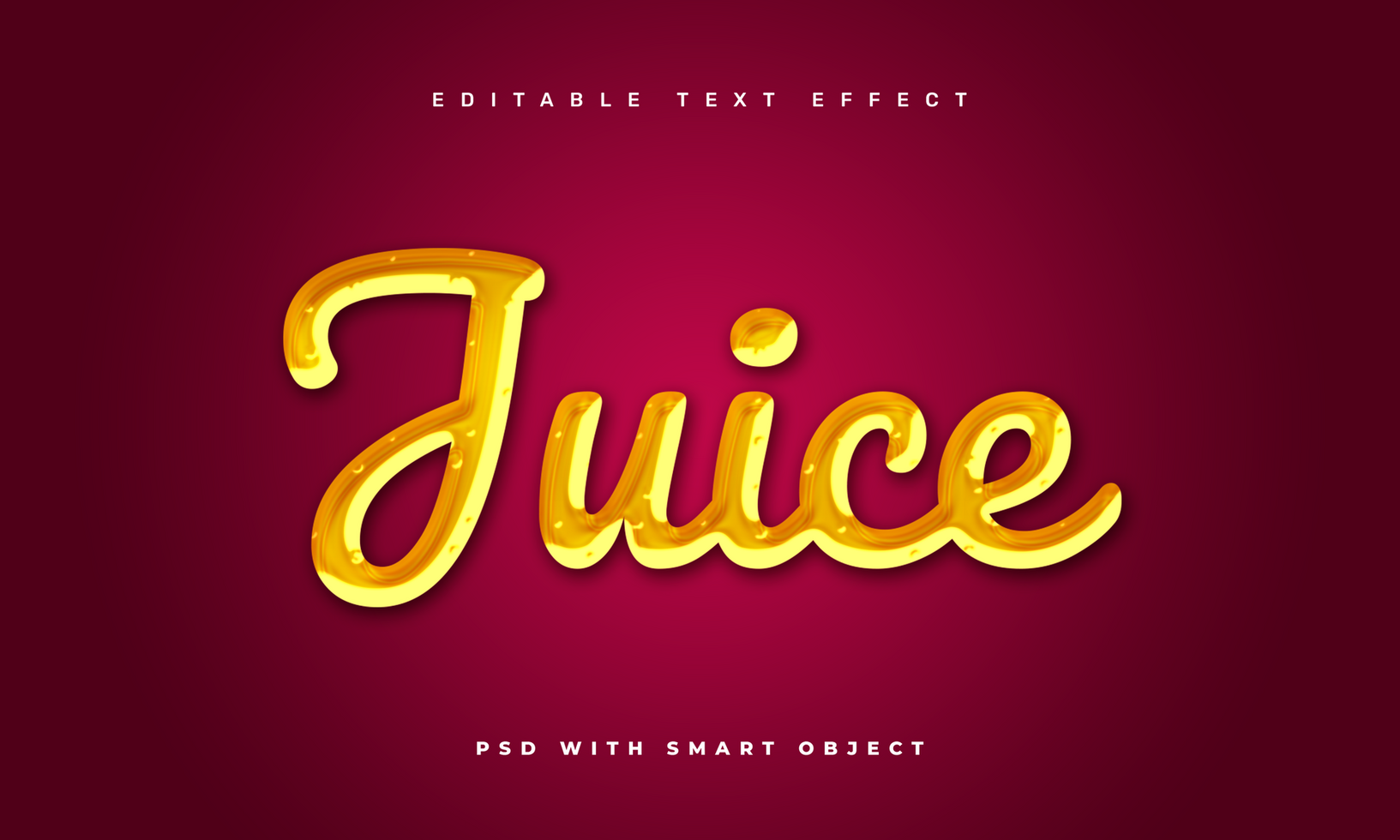 Juice text effect psd
