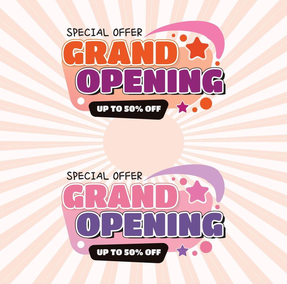 Grand Opening Banner vector