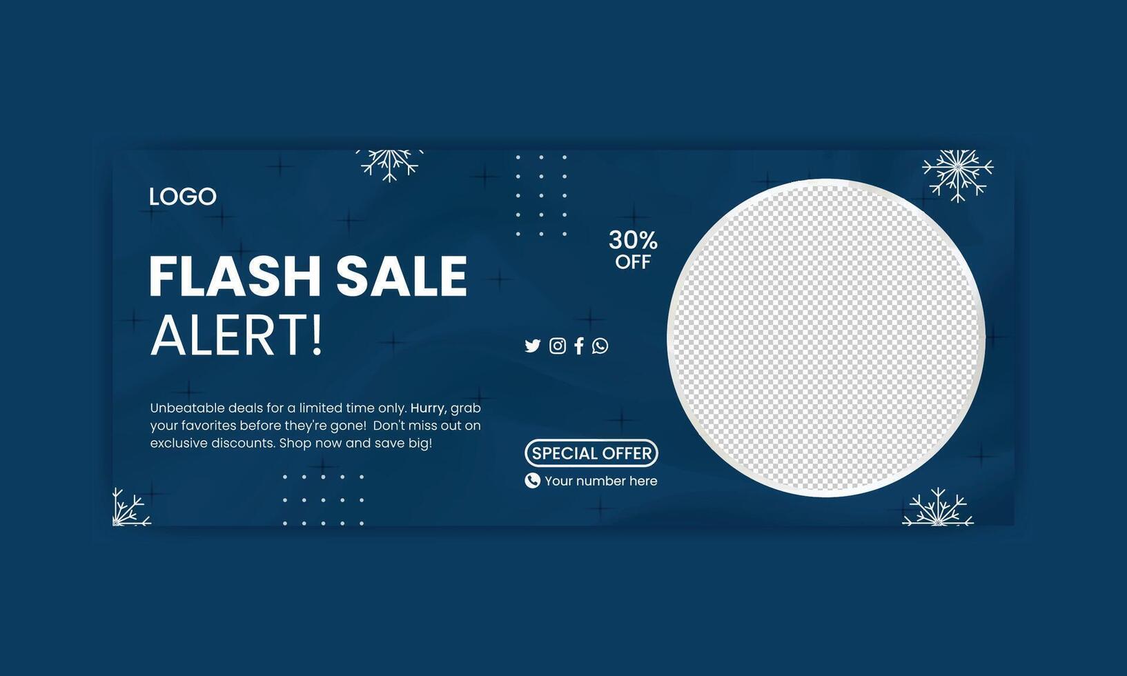 Flash sale web banner design template. vector