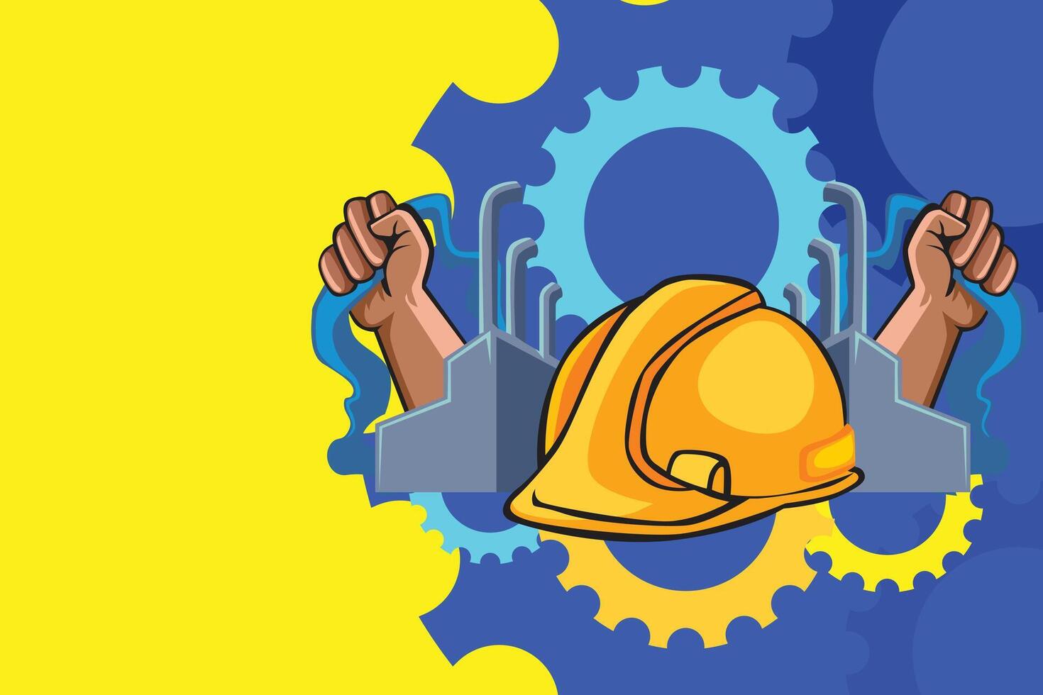 Print labour day engineering element design vector