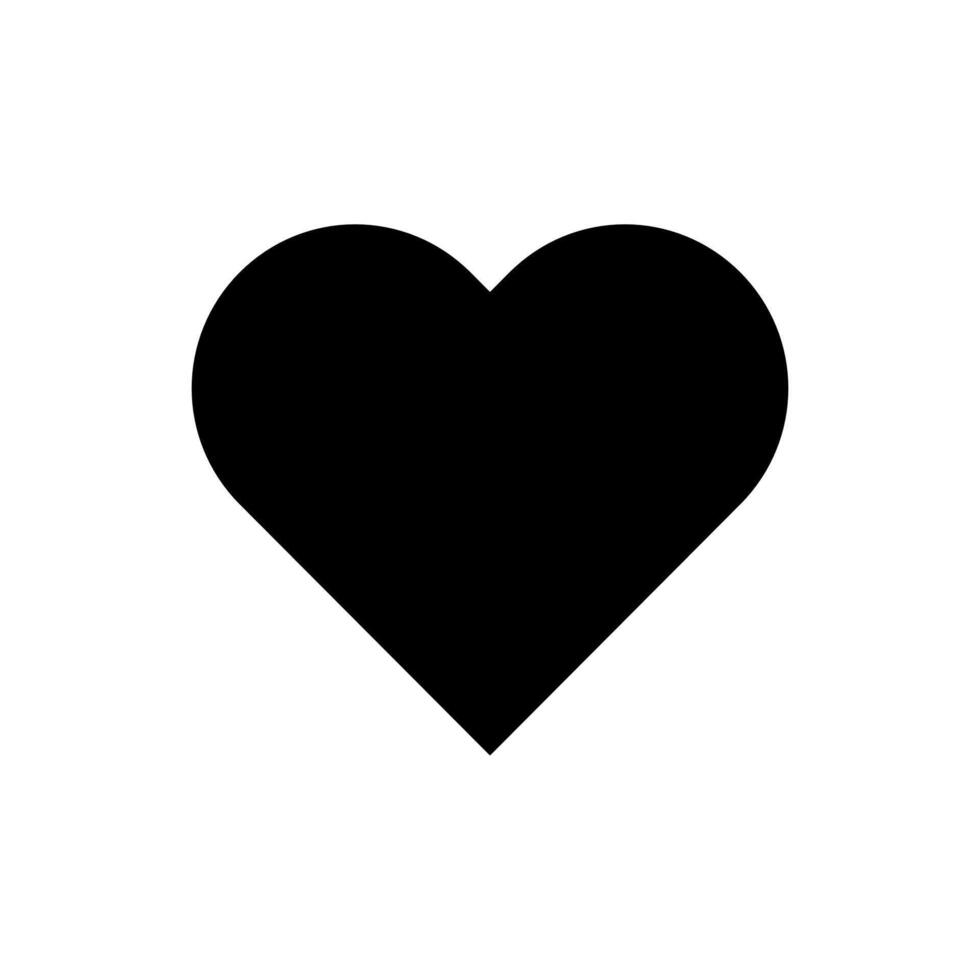 icon with a black heart on a white background vector