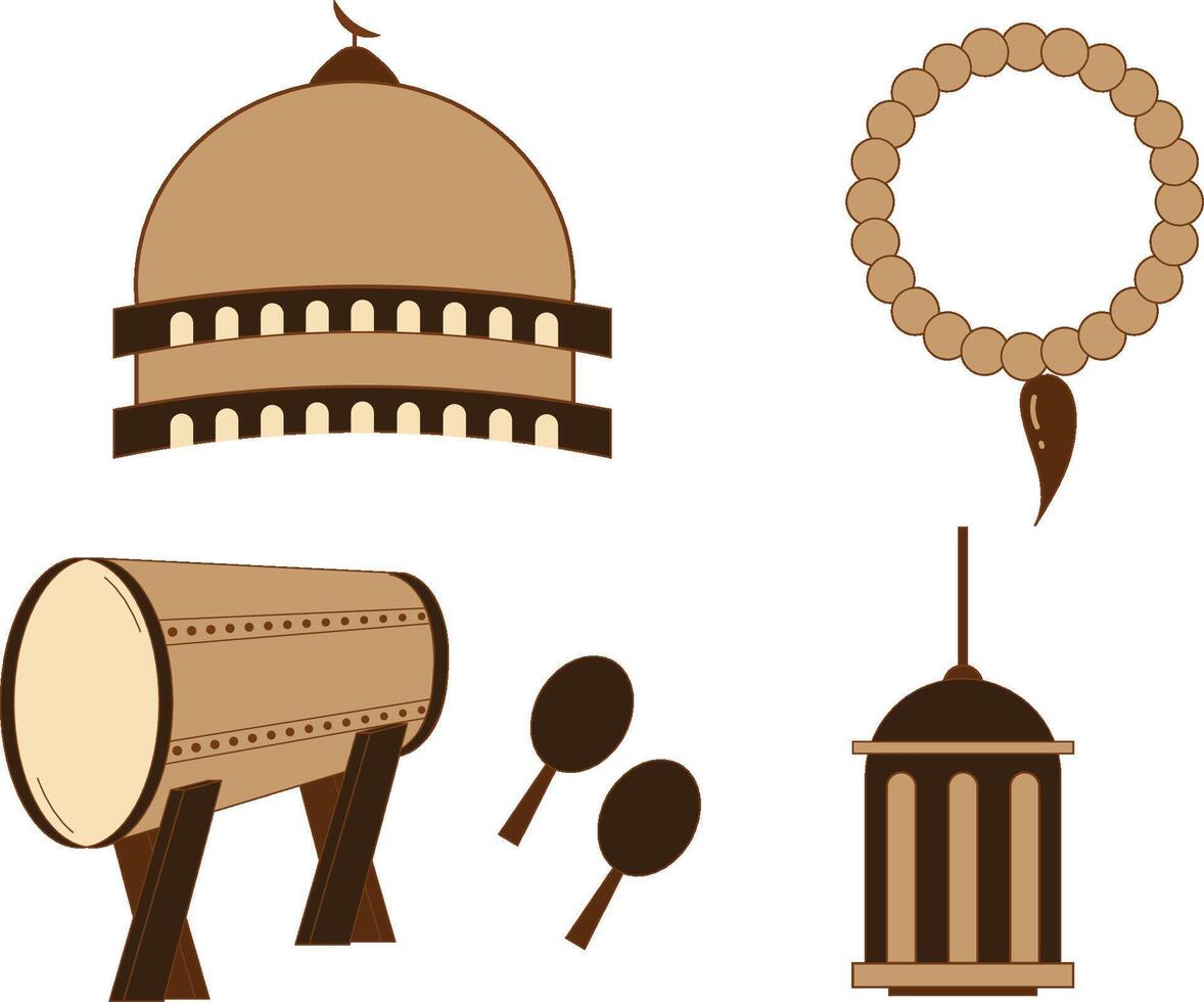 Ramadán íconos diseño vector