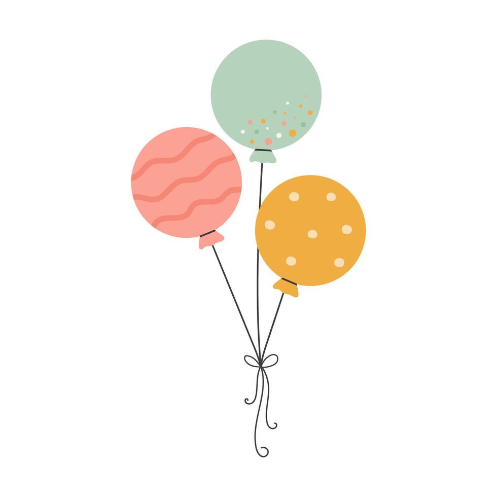manojo de globos para cumpleaños y fiesta vector