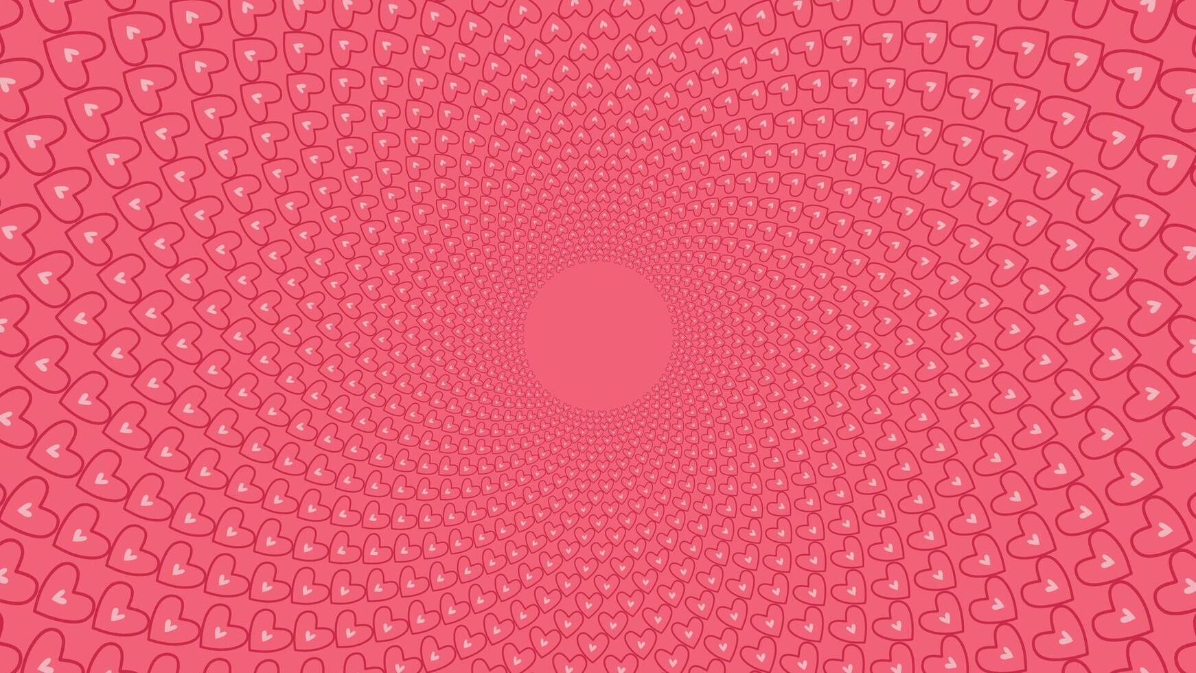 Abstract spiral pink and red love women's day background in red vector
