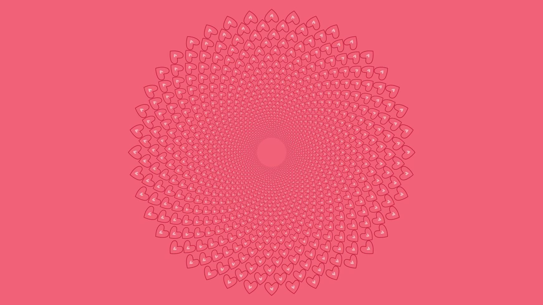 Abstract spiral pink and red love women's day background in red vector