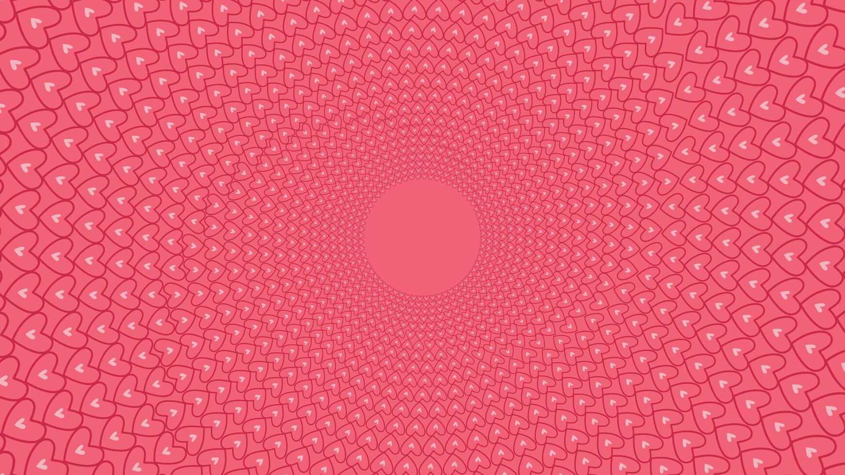Abstract spiral pink and red love women's day background in red vector