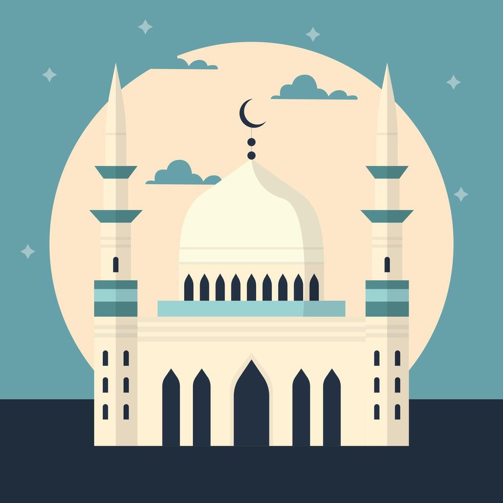 illustration of a beautiful mosque vector