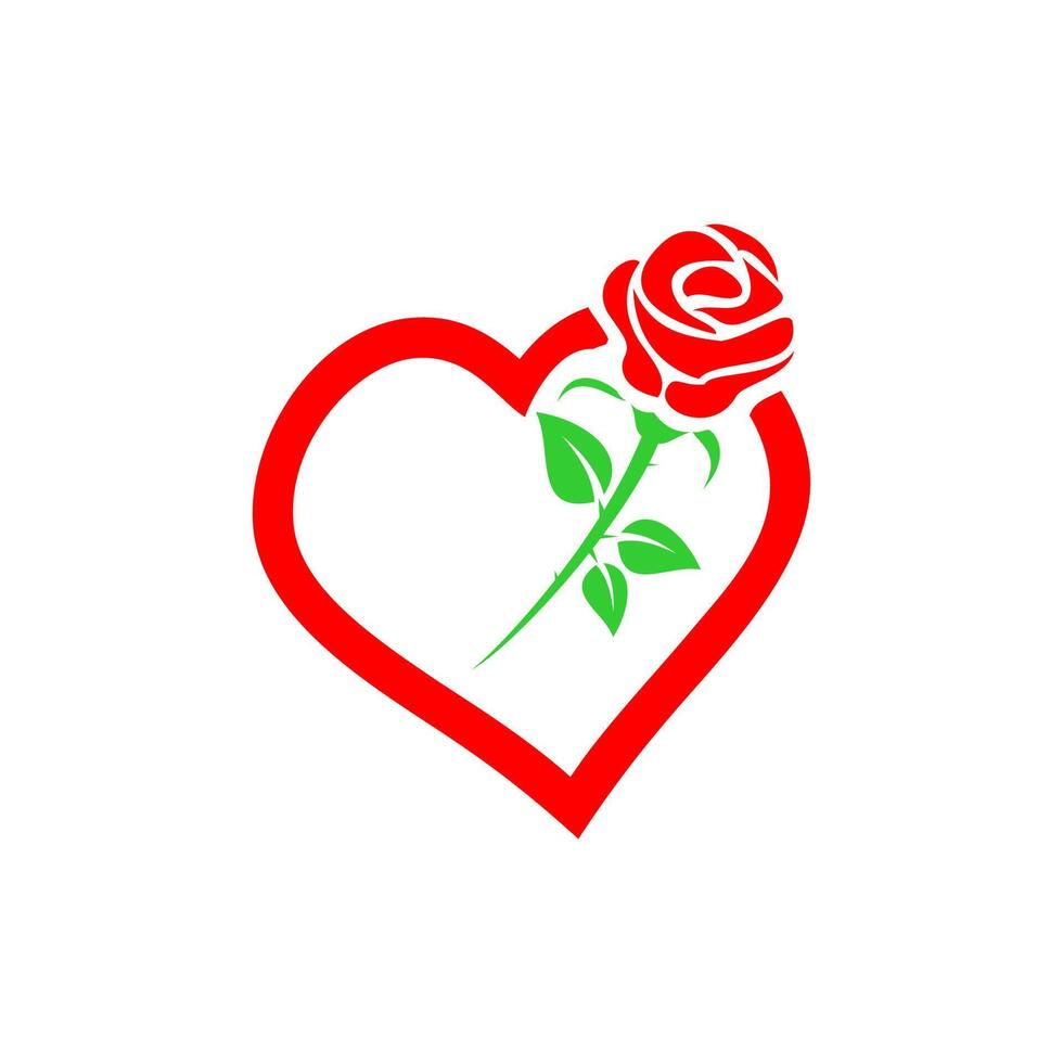 LOVE AND ROSE vector