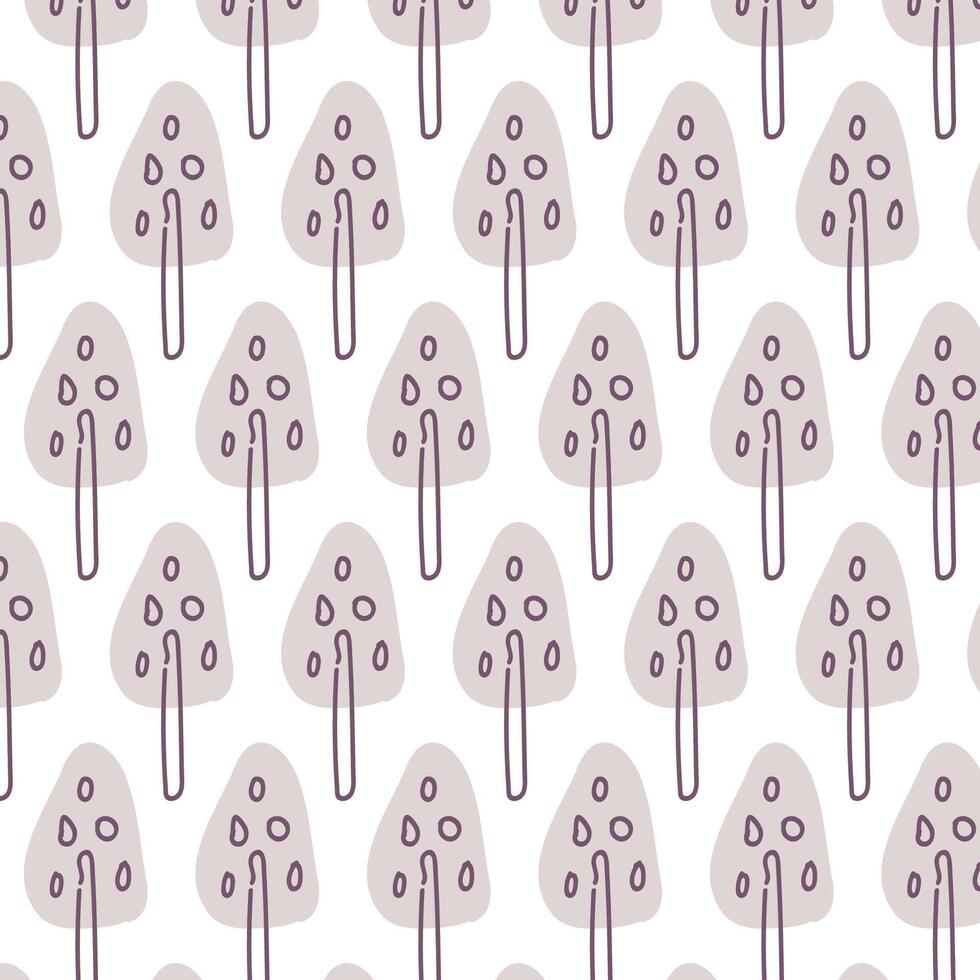 Seamless pattern in Scandinavian style Simple pattern with trees Hand drawn vector