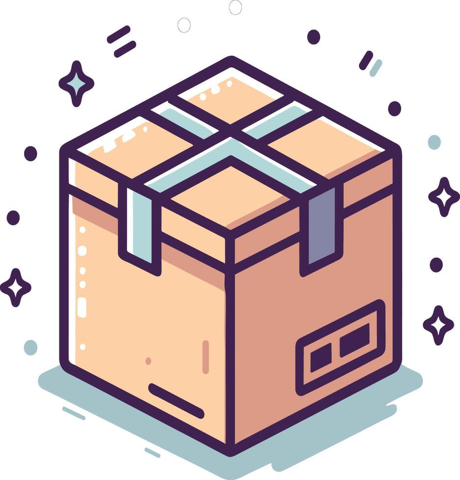 Delivery box icon vector