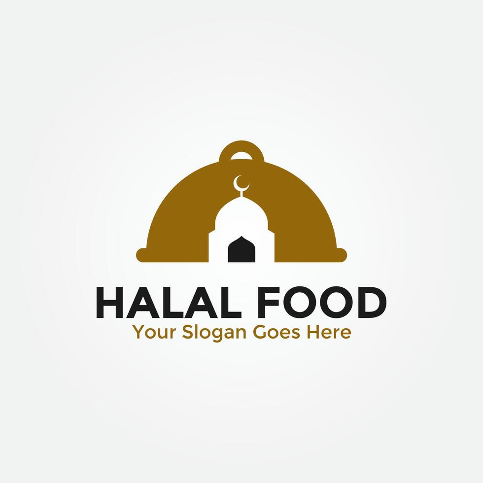 halal comida productos logo modelo diseño. vector ilustración.