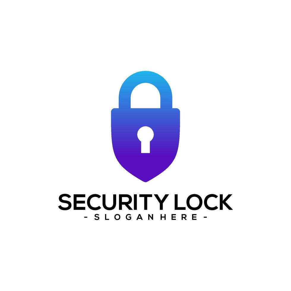 Security Lock Protection Logo Template Design. vector