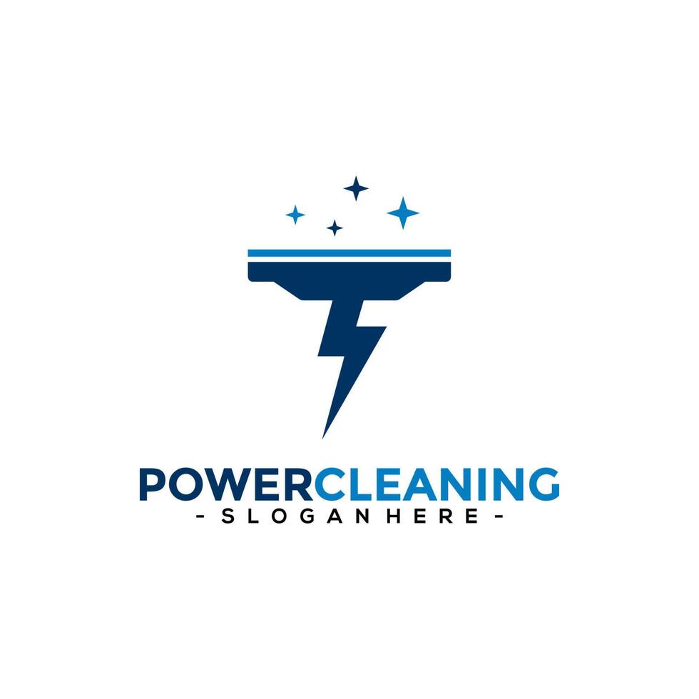 Power Cleaning Logo Vector. Creative Cleaning Logo Template Design. vector