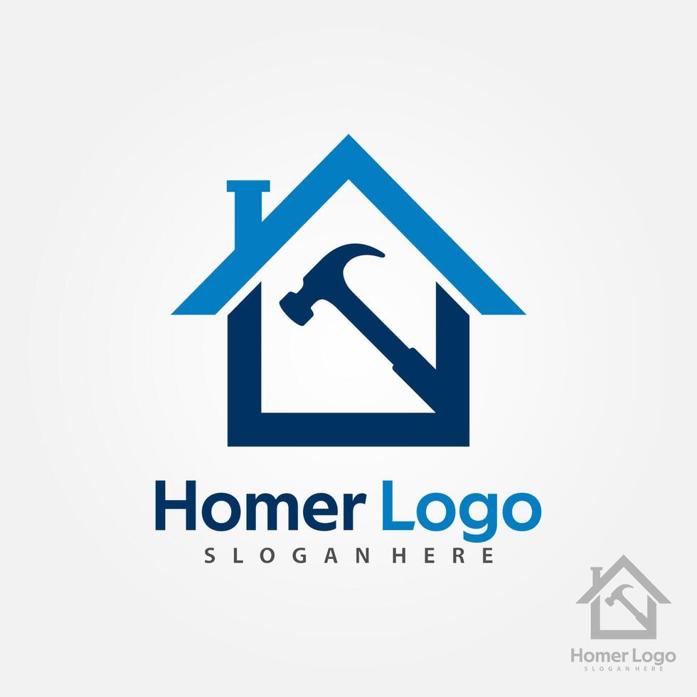 Home Construction Logo Design Template. House Building Store Logo Template vector