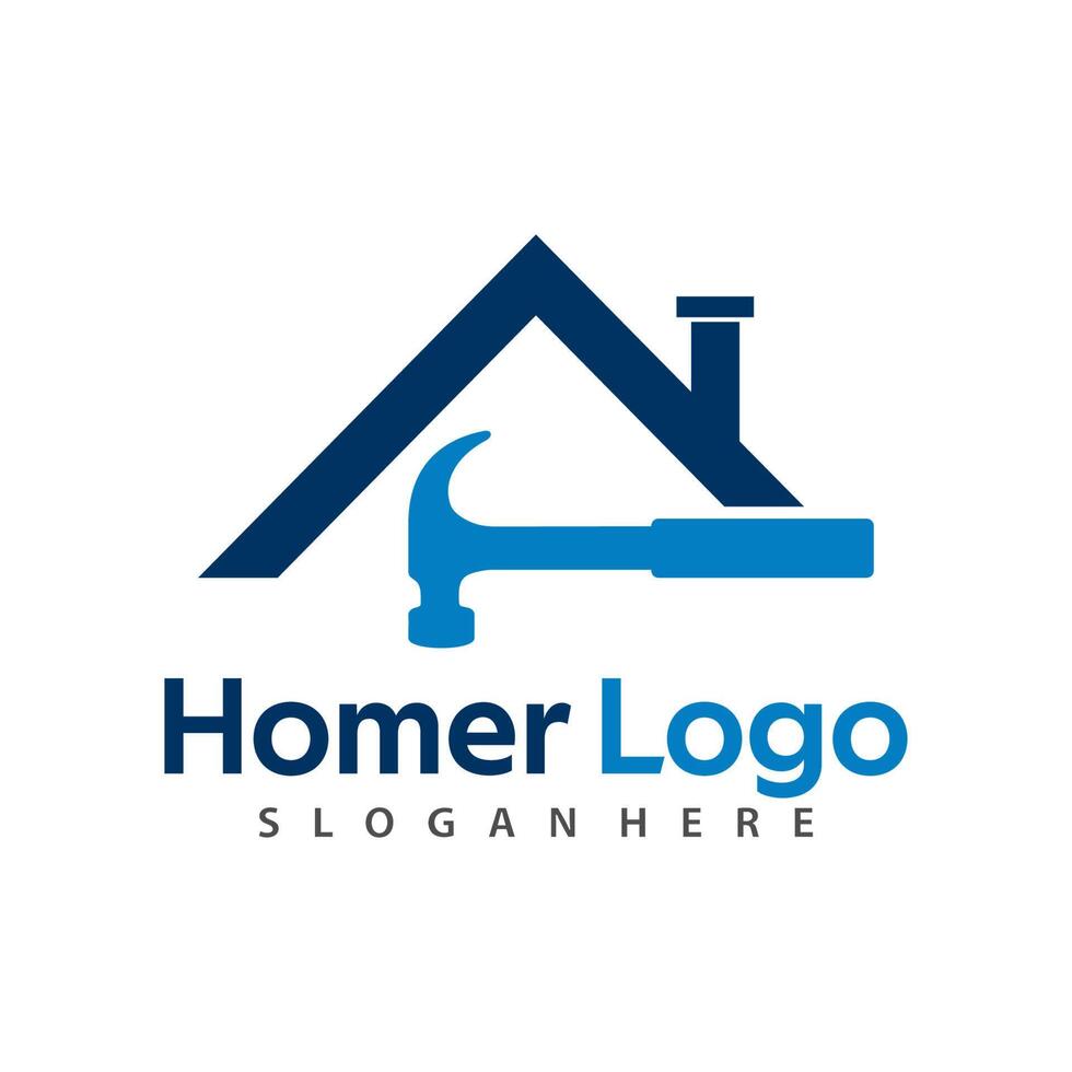 Home Construction Logo Design Template. House Building Store Logo Template vector