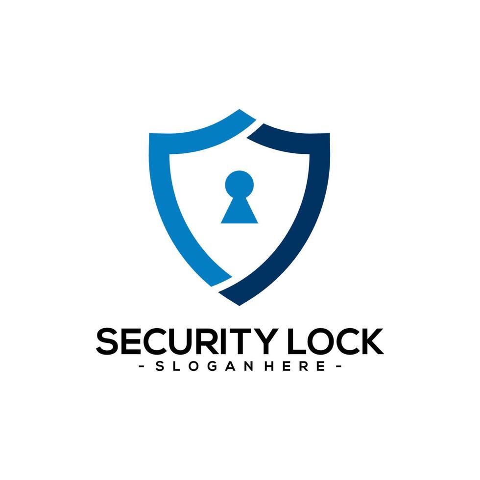 Security Lock Protection Logo Template Design. vector