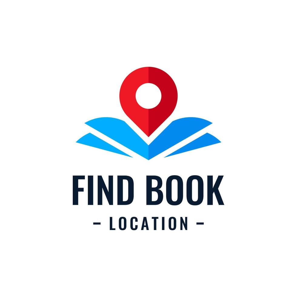 Book point logo design template. Education icon with pin combination. Concept of bookstore pointer symbol, library, school, university, etc. vector